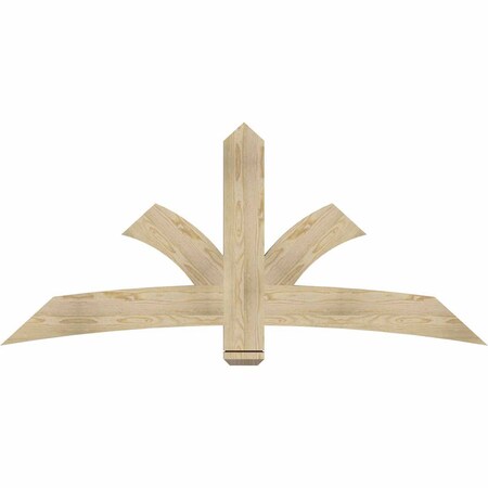Ekena Millwork Davenport Rough Sawn Timber Gable Bracket, Douglas Fir, 72"W x 33"H x 2"D x 6"F, 11/12 Pitch GBW072X33X0206DAV00RDF